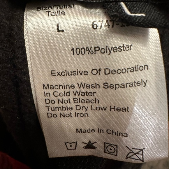 Follow Me red black fleece new with tags Large dog coat Buffalo plaid - Picture 4 of 4